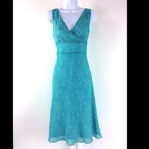100% SILK Ann Taylor blue dress. NWOT.